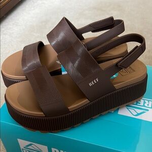 Reef Women's Dark Brown Platform Sandals